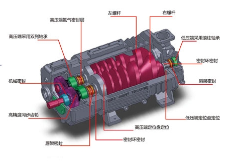 變距螺桿真空泵組成結(jié)構(gòu)圖